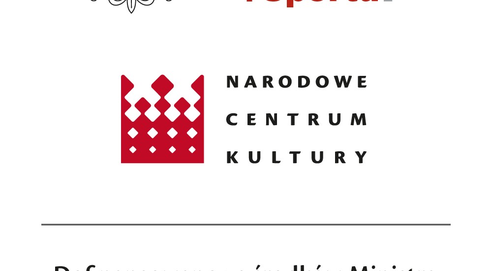 Logotypy Ministerstwa Kultury, Dziedzictwa Narodowego i Sportu, Narodowego Centrum Kultury oraz informacja o dofinansowaniu